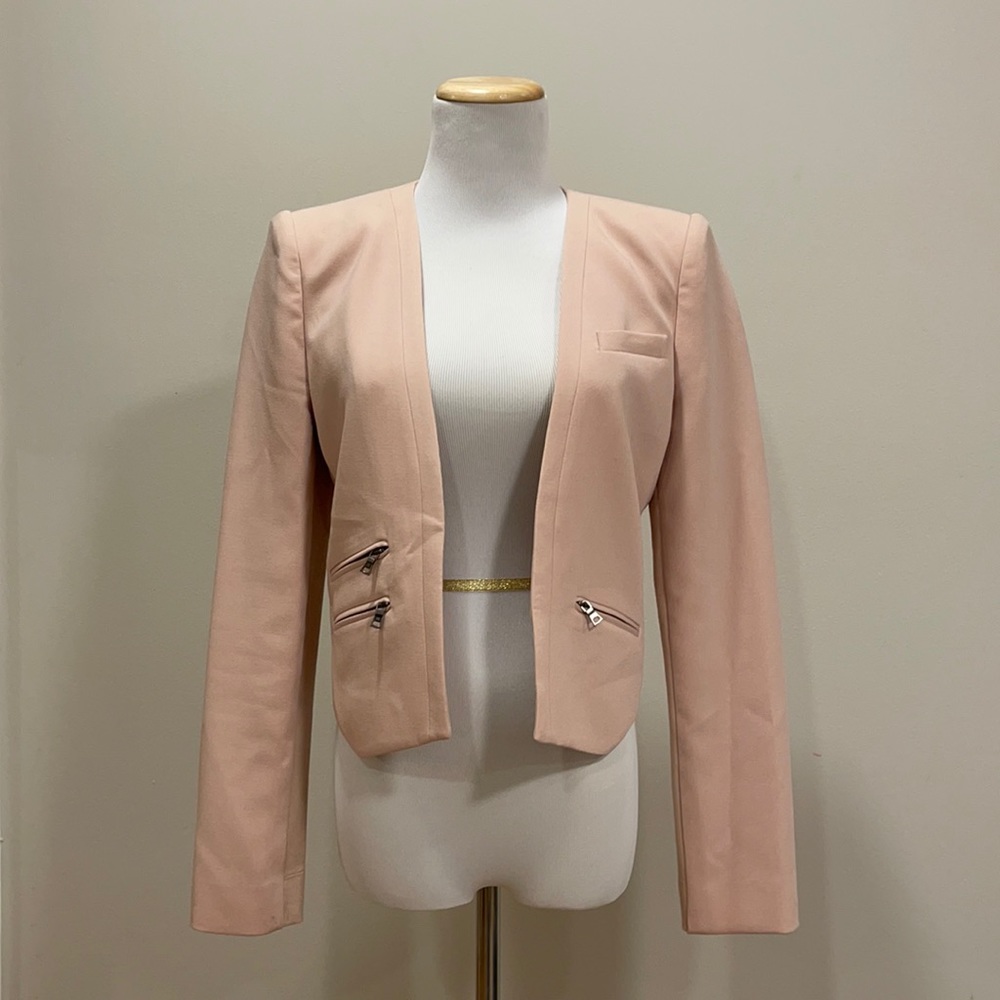 BCBG Max AZRIA “FLYNN” XS Bare Pink Blazer
